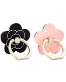 Cell Phone Ring Holder Flower, 360 Rotate Finger Ring Socket Grip - 2 Piece
