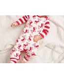 Tesa Babe Baby Unisex Reindeer Romper In Red/ivory