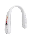 New style neck hanging fan silent wind everyone use electric fan rechargeable folding electric fan outdoor portable mini fan-white