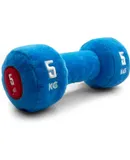 Dog Toys | Gym Series Blue Dumbbell Plush Toys for Dogs | Dog Toys for Puppies | Dog Squeaky Toy| Soft Toys for Dogs and Puppies| Pet Toys for Dog| Squeaky Toy for Dogs (Blue)