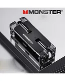 (Monster) XKT08 bluetooth headset true wireless intelligent noise reduction half in-ear high sound quality gaming sports running game headset cell phone android apple huawei universal [upgraded bluetooth 5.3 + HIFI sound quality]-black