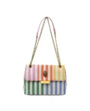 Women's Kurt Geiger Fashion Bag Shoulder Bag Handbag Bag Simple And Versatile Square Bag With Colorful Striped Canvas Bag