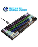 68 keys green shaft red shaft mechanical keyboard multiple backlight key line separation gaming keyboard