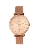 Fossil Womens Jacqueline ES4620 Rose-Gold Stainless-Steel Japanese Quartz Dress Watch