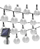 Outdoor Solar String Lights 22.96Ft 50 LED ,Warm White Crystal Ball Lights