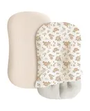 Muslin Baby Lounger Cover 2 Pack, 100% Cotton Newborn Lounger Cover, Soft and Breathable Lounger Cover for Boys Girls, Covers Only (Petal,Cream)