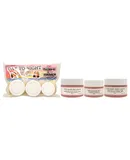 Day To Night Glowing Skin Trio by the Balm for Women - 3 Pc 1oz Dewy Glow Day Cream, 0.5oz Under Eye Super Jelly, 1oz Sleep Tight Night Cream