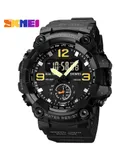 SKMEI 1965 Men Watch Professional 30M Water Resistant Double Display Double Movements GMT Time Multifunctional Luminous Digital Watch