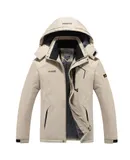 Men's winter outerwear waterproof ski jacket warm fleece jacket multi-pocket parka raincoat