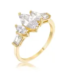 Marquise Triplet Engagement Ring