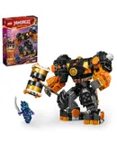 Minijuguete ninja LEGO NINJAGO Cole's Elemental Earth Mech, figura de acción personalizable, juguete de aventura con minifiguras de Cole y Wolf Warrior, regalo ninja para niños, niñas y niños de 7 años en adelante, 71806