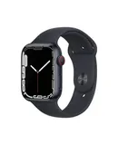 Apple Watch Series 7 (GPS, 45MM) -Midnight Aluminum Case with Starlight Sport Band (Renewed Premium)