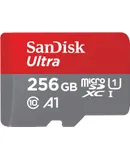 SanDisk 256GB Ultra microSDXC UHS-I Memory Card with Adapter - Up to 150MB/s, C10, U1, Full HD, A1, MicroSD Card - SDSQUAC-256G-GN6MA [New Version]