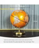 2023 New 14/20/23cm Black Gold Rotating Globe, Uk Home Office Decoration, European Style Creative Handicraft Decoration Globe
