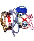 EDS HAMASHIACH Dog Rope Toys for Aggressive Chewers Set of 10 Durable Dental Dog Chew Toys, Cotton Puppy Teething Chew Tug Toy