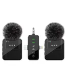 3-in-1 Professional Wireless Lavalier Microphone for iPhone, Android, Camera – 328ft Range, 20H Battery, Wireless Microphones, Noise Canceling for Recording, Live Streaming, YouTube, TikTok