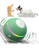 Dog Balls,The 3rd Generation Interactive Toys for Puppy/Small/Medium/Large Dogs,Improved Dog Rolling Effect Tennis Ball with Strap, Tough Motion Activated Automatic Moving Dog Toys (Green)