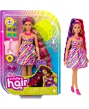 Barbie Totally Hair Flower-Themed 8.5 Inch Curvy Doll & Color Change Accessories