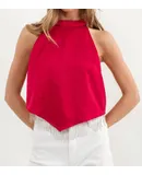 Blue B Let's Go Girls Tank Top In Red