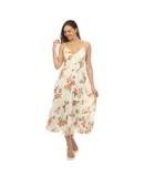 Women's V-Neck Floral Print Maxi Dress