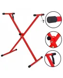 5 Core Keyboard Stand X Shape Adjustable Foldable Portable Key Board Stands w Locking Strap