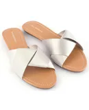 Mio Marino Women's Satin Knot Slipper Shoes-Light Gray-39