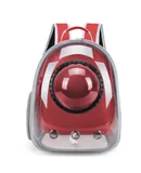 JUCHONG Expandable Cat Backpack Cat and Dog Pet Travel Harness (Red-Expandable)