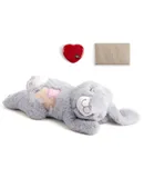 PetPrime Dog Heart Beat Puppy Plush Rabbit Toy with Warmer Bag Pet Soft Anxiety Puppy Relief Toy for Puppy Dogs Heartbeat Stuffed Animal Puppy Sleeping Buddy Anxiety Dog Toy (Grey Rabbit)