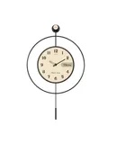 Creative clock wall clock living room new modern simple atmosphere household clock restaurant net red fashion hanging wall-Textured Black Large:50*83cm