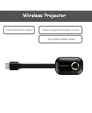 Wireless HDMI screen projector screen sharing adapter 2.4G transmission channel suitable for Apple Android ipad performance enhanced version black