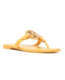 Tory Burch Women's Peachy Gold Metal Miller Slides Soft Sandals
