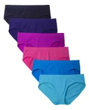 6 Pack Hipster Brief Nylon Spandex Underwear