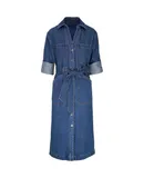 Veronica Beard Women's Evelyn Denim Belted Midi Dress, Cornflower