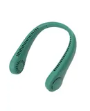 Leafless hanging neck fan lazy portable silent silicone hanging neck fan-green 600mAh