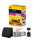 Kodak Charmera Key Chain Digital Camera (Random Style Blind Box) + SanDisk 16GB Ultra UHS-I microSDHC Memory Card + Memory Card Wallet + Memory Card Reader