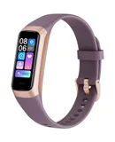Fitness Tracker with 24/7 Heart Rate Blood Oxygen Sleep Monitor,Activity Tracker with 1.1" AMOLED Touch Color Screen, Multiple Sport Modes Step Counter,IP68 Waterproof for Women Men-Purple