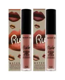 Notorious Rich Long Liquid Lip Color Kit by Rude Cosmetics for Women - 2 Pc Kit 2 X 0.1oz Lip Color - Below the Belt, False Hope