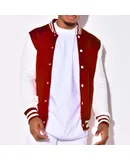 Men's Fashion Varsity Jacket Causal Slim Fit Cotton Letterman Baseball Bomber Jackets