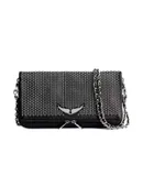 Women's Zadig & Voltaire Shoulder Bag Soft Leather Crossbody Bag Willow Nail Style Handbag