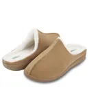 Mio Marino Men's Cuddles Memory Foam House Slippers-Tan-7-8