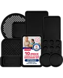 Baking Set – 10 Piece – Deluxe Non Stick Black Coating Inside and Outside – Carbon Steel Bakeware Set – PFOA PFOS and PTFE Free by Bakken