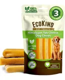 EcoKind Premium Gold Monster Yak Cheese Himalayan Dog Chew, Dog Treats Large Breed, All Natural, High Protein, for Aggressive Chewers, XL 3 Chews