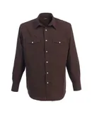 Gioberti Men’s Solid Long Sleeve Western Shirt with Pearl Snap-on Buttons