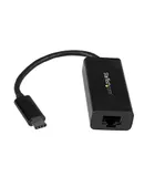 StarTech US1GC30B USB-C to Gigabit Ethernet Adapter - Black - Thunderbolt 3 Port Compatible - USB Type C Network Adapter
