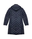 Michael Michael Kors Women Chevron Double Layer Zipper 3/4 Hooded Packable Coat