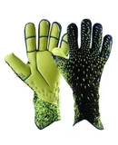 Soccer Goalkeeper Gloves Goalie Training Gloves Strong Grip Anti-slip and Breathable for Adults and Children-Geen，Size 9#