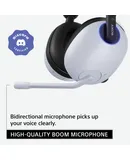 Sony-INZONE H9 Wired Gaming Headset, Over-ear Headphones with 360 Spatial Sound, White