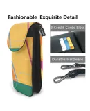 Carousel Of Progress Wall Pu Leather Crossbody Phone Bag Card Slots Flip Phone Purse With Adjustable Strap 7.6x4.9inch