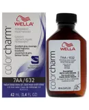 Color Charm Permanent Liquid Haircolor - 7AA 632 Medium Blonde Intense Ash by Wella for Unisex - 1.4 oz Hair Color
