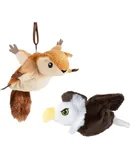 Interactive Rechargeable Flying Bird Cat Toy, Interactive Chirping Bird Wings, Flapping Bird Cat Toy, Chirping Bird Cat Toy for Bored Cats (E-Squirrel+Eagle)